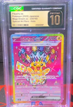 Pokemon Pikachu ex Mega Dream ex Special Art Rare - Holo CGC PRISTINE 10 - Image 1