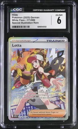 Lotta Hilda WHT 171/086 - Pokemon Weiße Flammen, Deutsch PSA CGC 6 - Image 1