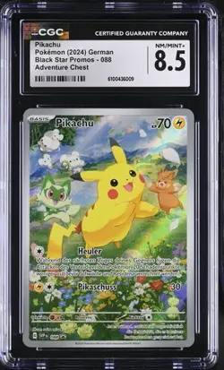 Pokemon TCG Pikachu SVP 088 Promo Deutsch CGC PSA 8.5 - Image 1