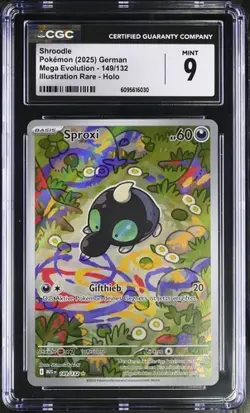 Pokemon Sproxi Shroodle 149/132 Deutsch NM Mega Entwicklung PSA CGC 9 - Image 1