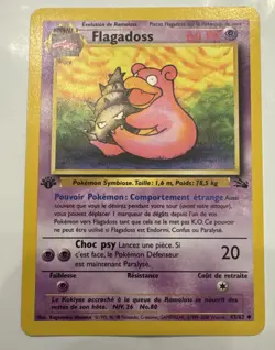 Pokemon TCG French Slowbro (Flagadoss) 43/62 1st Edition Fossil - LP - Image 1