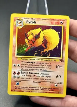 Pokemon TCG Flareon Pyroli Jungle 3/64 Holo Rare Unlimited French Near Mint - Image 2