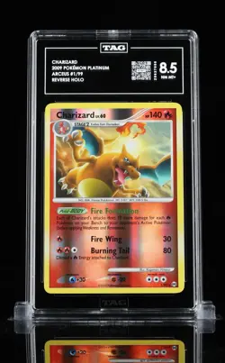 Rare Pokemon TCG Charizard Reverse Holo Rare 1/99 Platinum Arceus TAG 8.5 - Image 1