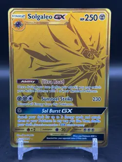 Solgaleo GX 173/156 Secret Rare Gold Ultra Prism Pokemon English NM - Image 1