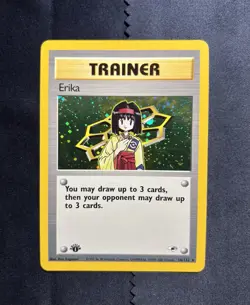 Pokemon 1st Edition Erika Holo Trainer | Gym Heroes WOTC - Image 1
