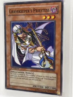 Gravekeeper's Priestess 2010 PSA 9 MINT 1st Edition Super Rare ABPF-EN000 Yugioh - Image 3