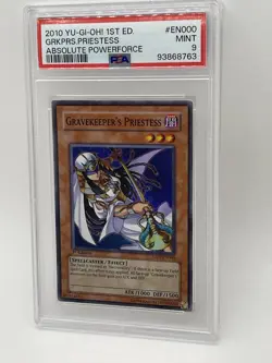 Gravekeeper's Priestess 2010 PSA 9 MINT 1st Edition Super Rare ABPF-EN000 Yugioh - Image 5
