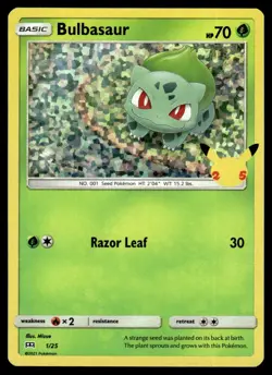 2021 McDonald's Canada 25th Anniversary Promo Hologram Bulbasaur UNplayed #1 - Image 1