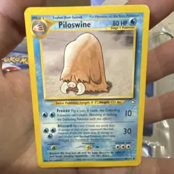 Pokemon Piloswine Neo Genesis Uncommon 44/111 80 HP English Regular TCG Card - Image 1