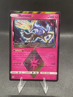 PACK FRESH Xerneas Prism Star 144/214 Sm-Lost Thunder Holo Rare Pokemon Card - Image 1