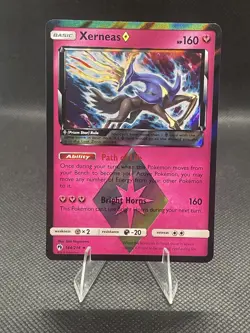 PACK FRESH Xerneas Prism Star 144/214 Sm-Lost Thunder Holo Rare Pokemon Card - Image 3