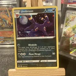 Pokemon Umbreon TCG SWSH129 Black Star Promo Holo Card *swirls* - Image 1