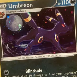 Pokemon Umbreon TCG SWSH129 Black Star Promo Holo Card *swirls* - Image 2