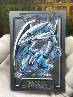 Yugioh Blue Eyes White Dragon BANDAI duel scene vintage card 90s 02 - Image 2