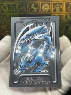 Yugioh Blue Eyes White Dragon BANDAI duel scene vintage card 90s 02 - Image 3