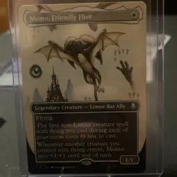 MTG Magic The Gathering Avatar Borderless Showcase Momo Friendly Flier - Image 1