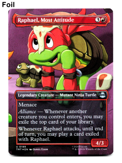 Raphael, Most Attitude (BORDERLESS FOIL) - [Teenage Mutant Ninja Turtles] MTG 🔥 - Image 1
