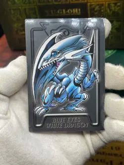 Yugioh Blue Eyes White Dragon BANDAI duel scene vintage card 90s 01 - Image 2