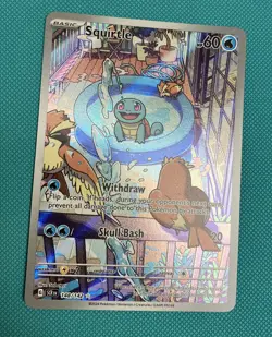 Pokemon TCG Squirtle 148 /142 Stellar Crown IR illustration Rare - Image 1