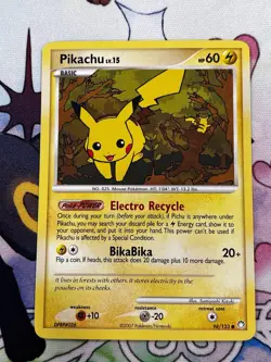 Pokemon Pikachu 94/123 Mysterious Treasures 2007 Electro Recycle BikaBika 60HP - Image 1