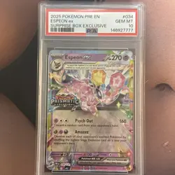 Pokemon TCG, Espeon Ex 034/131 - Surprise Box Promo Stamp - PSA 10 - Image 1