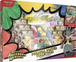 IN HAND Pokemon Ascended Heroes Premium Poster Collection Mega Lucario EX SEALED - Image 1