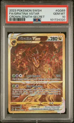 Giratina VSTAR GG69/GG70 Crown Zenith Galarian Gallery Gold Pokemon PSA 10 - Image 1