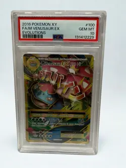 Mega-Venusaur-EX Evolutions Holo Full Art Ultra Rare Card 100/108 PSA10 - Image 1