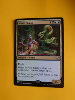 MTG Card. Mystic Snake, MM2 rare Snake as pics - Image 1