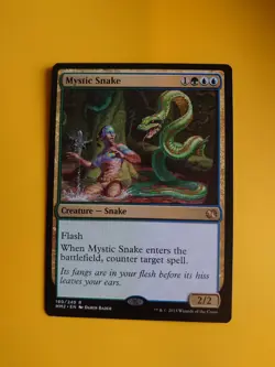 MTG Card. Mystic Snake, MM2 rare Snake as pics - Image 2