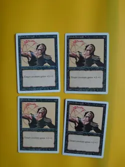 Unholy Strength playset Revised. Old Vintage. Magic the Gathering 4 Cards - Image 1
