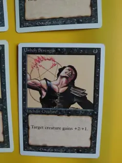 Unholy Strength playset Revised. Old Vintage. Magic the Gathering 4 Cards - Image 2