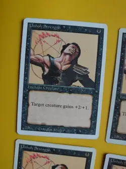 Unholy Strength playset Revised. Old Vintage. Magic the Gathering 4 Cards - Image 4