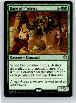 Magic the Gathering Bane of Progress Lorwyn Eclipsed Commander MTG Free Shipping - Image 1