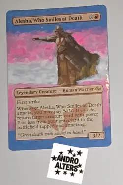 Alesha Who Smiles At Death Altered Art Hand Paint MTG Magic the Gathering Trans - Image 1