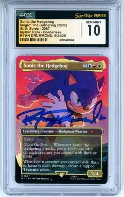 CGC GEM MINT 10 Signed Ryan Drummond Sonic the Hedgehog SLD: Sonic - 2087 - Image 1