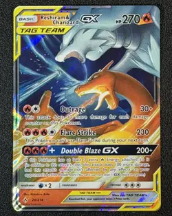 Reshiram & Charizard GX 20/214 UR Ultra Rare Unbroken Bonds SM10 Pokemon TCG NM - Image 1