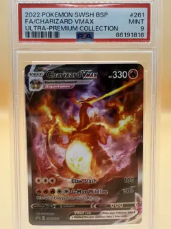 2022 Pokemon SWSH BSP FA/ Charizard VMAX Ultra Premium Collection #261 PSA 9 - Image 2