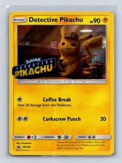 DETECTIVE PIKACHU - SM190 SM190 HOLO P SUN & MOON PROMO POKEMON HOLO MP - Image 1
