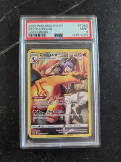 2022 Pokemon SWSH Lost Origin FA/Charizard #TG03/TG30 PSA 9 Mint - Image 1