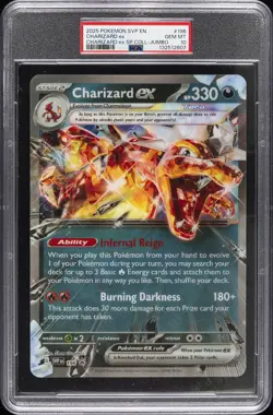 2025 POKEMON SVP EN-SV BLACK STAR PROMO #196 CHARIZARD EX PSA 10 - Image 1