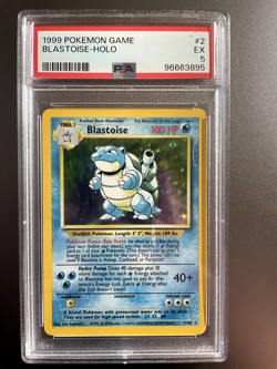 1999 Pokemon Blastoise -Holo Base Set 2/102 PSA 5 - Image 1