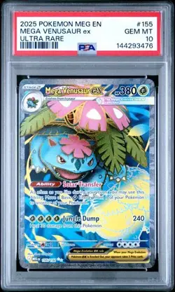 2025 POKEMON MEG EN-MEGA EVOLUTION #155 MEGA VENUSAUR ex ULTRA RARE - Image 1