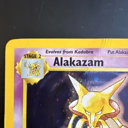 Pokemon TCG Alakazam 001/130 Base Set 2 Holo Rare Stage 2 80 HP 1999 - Image 3