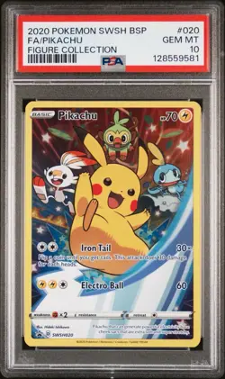 PIKACHU PSA 10 POKEMON SWSH BLACK STAR PROMO | FIGURE COLLECTION 2020 - Image 1