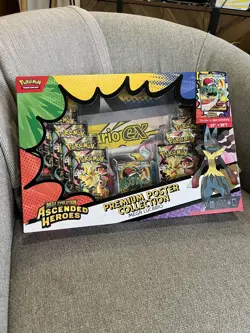 Pokemon Ascended Heroes Premium Poster Collection Mega Lucario EX SEALED - Image 1