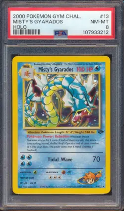 2000 POKEMON GYM CHALLENGE MISTY'S GYARADOS HOLO #13 PSA 8! - Image 1