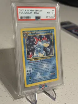 2000 Pokemon Feraligatr 4/111 Neo Genesis Rare Holo PSA 8 NM-MINT - Image 2