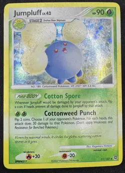 Pokemon TCG Jumpluff Secret Wonders 11/132 Holo Rare 2007- LP (Holo Bleed) - Image 1