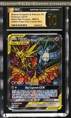 CGC 10 PRISTINE ⭐ Pokemon Stained Glass Birds SM210 Hidden Fates ETB Promo - Image 1